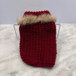 Red wool dog sweater